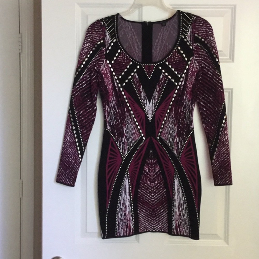 Guess long sleeve studded dress